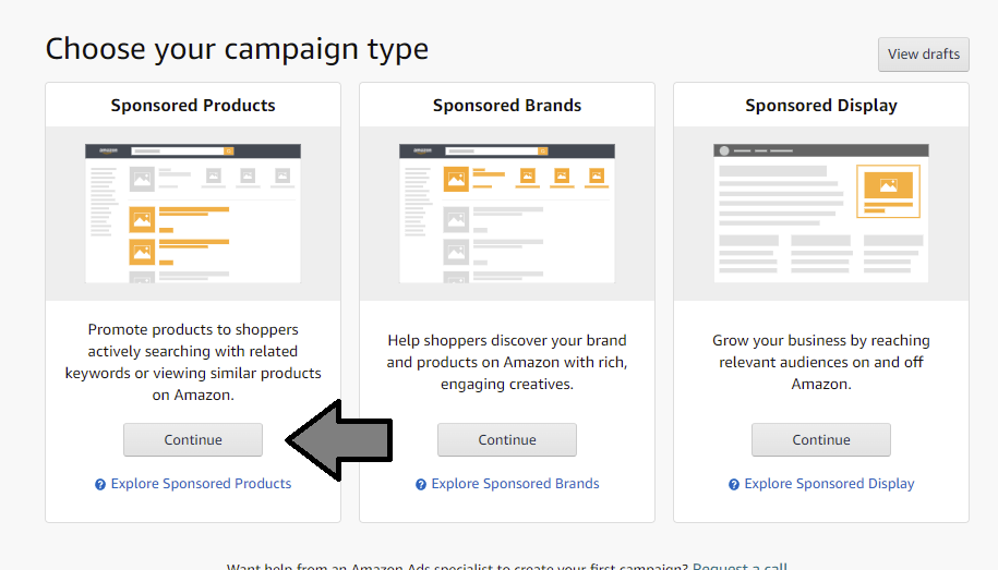 Amazon Sponsored ads type